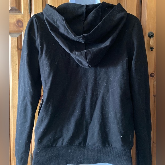 Forever 21 Womens S Small Back Sequined Hoodie Sweatshirt Zip Up - Picture 8 of 8